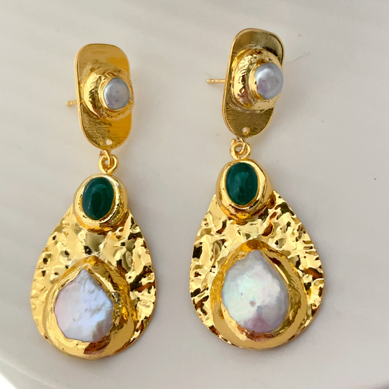 18k Gold plated pearl earrings