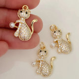 Pave cat charm