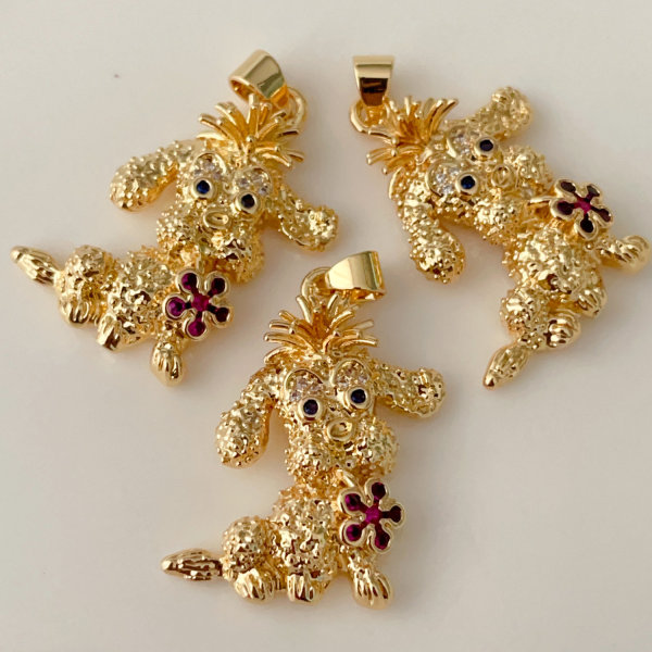 Colorful dog charm