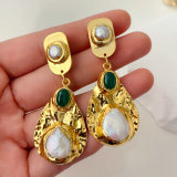 18k Gold plated pearl earrings