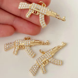 Pave gun charm
