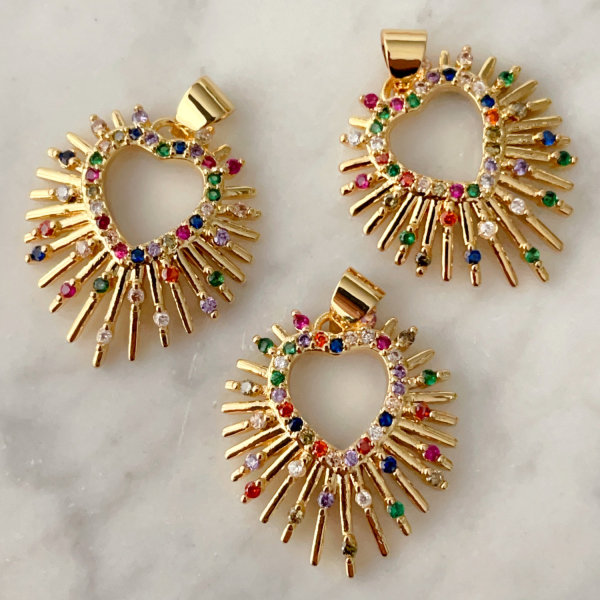 Colorful heart charm