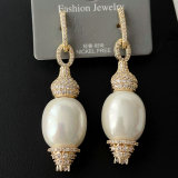 Long pearl earrings