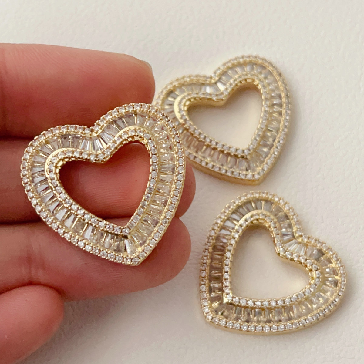 Pave heart pendant