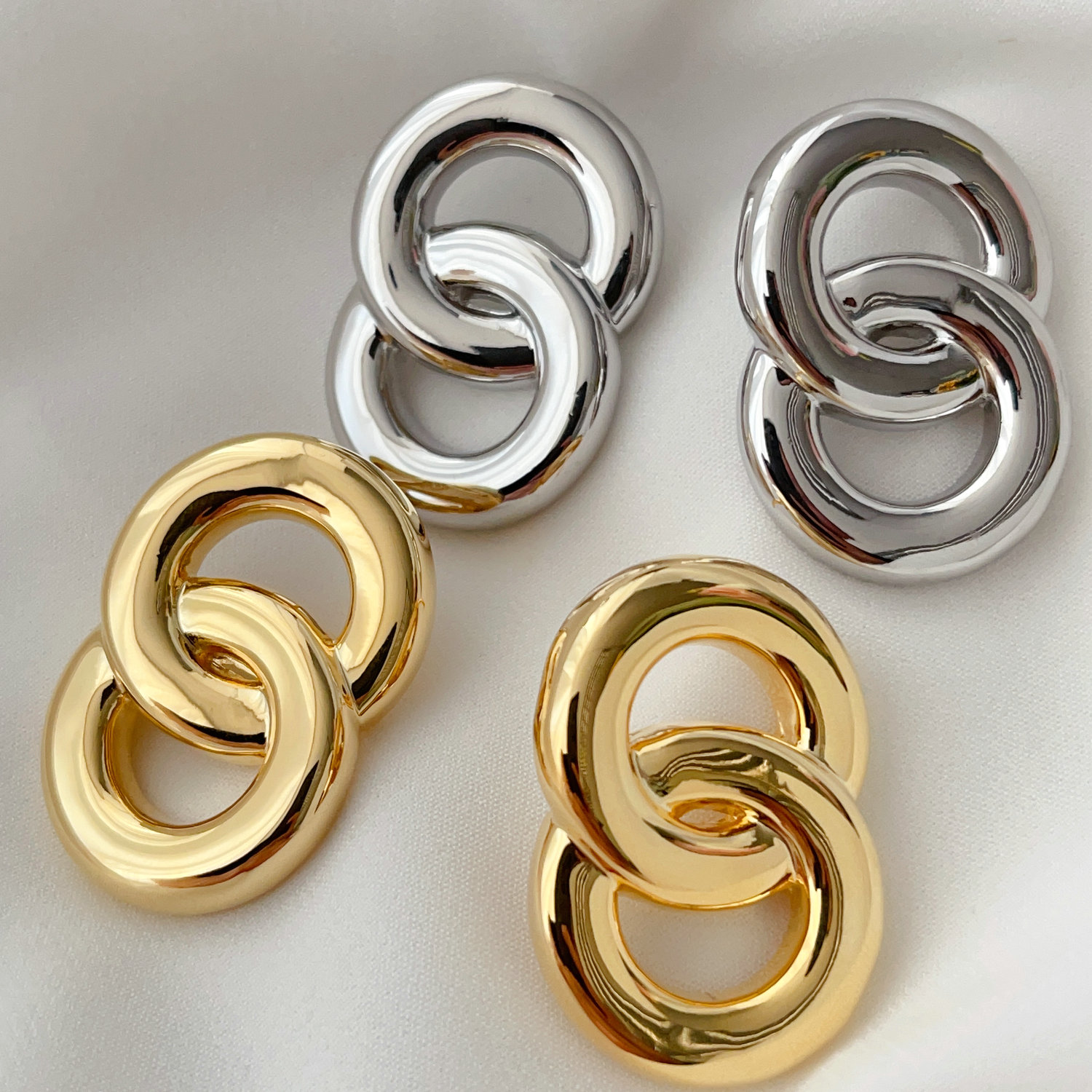 Chunky chain metal earrings