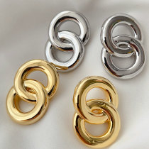 Chunky chain metal earrings