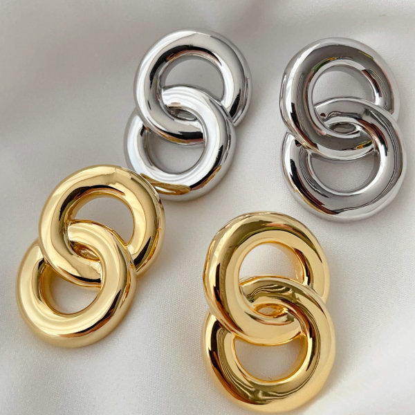 Chunky chain metal earrings