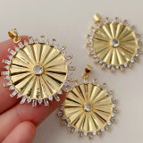 Pave round charm