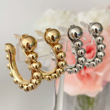 Ball hoops earrings