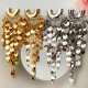 Bling round charm tassel earriings