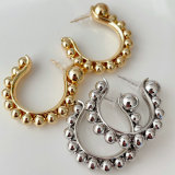 Ball hoops earrings