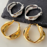 Metal hoops earrings