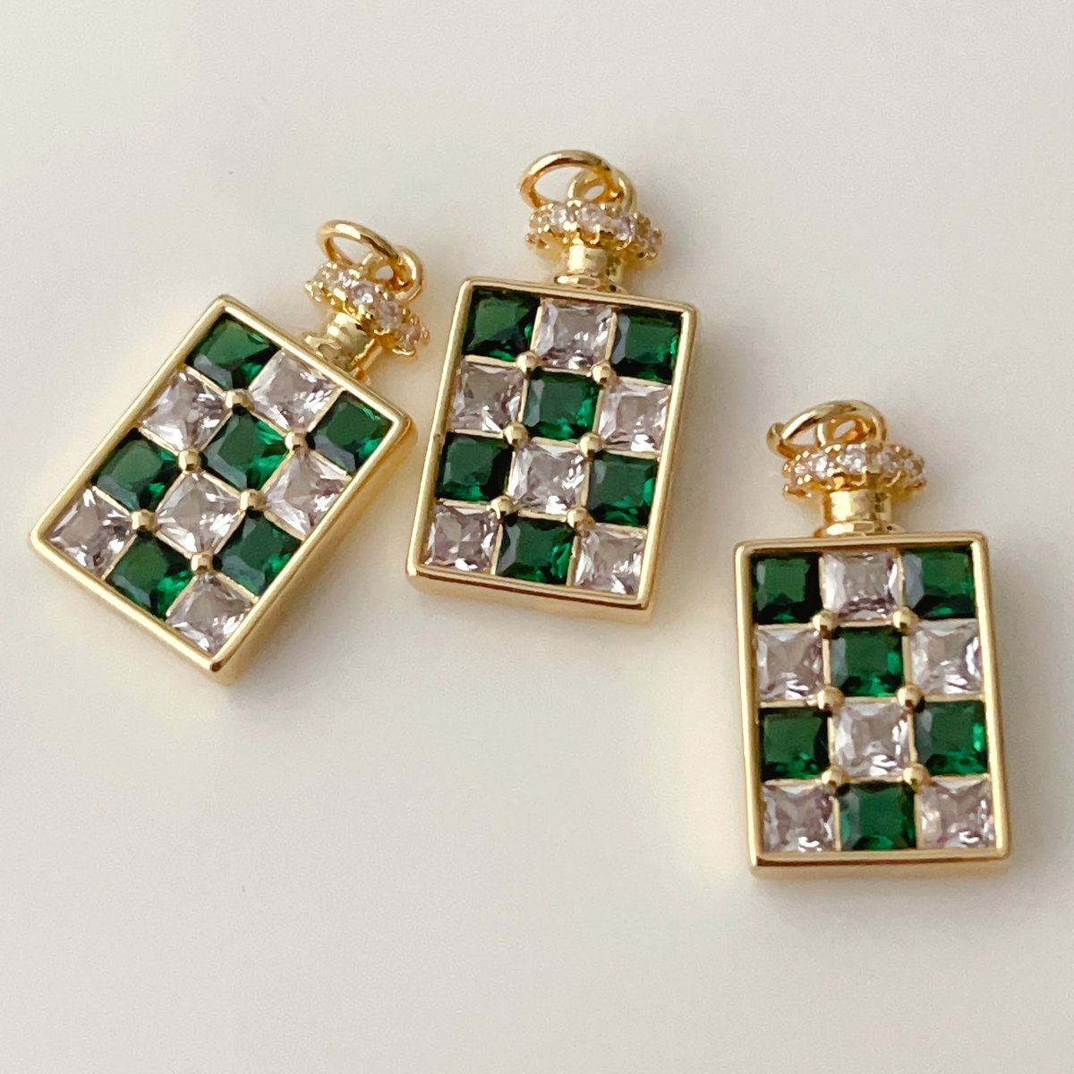 Green Perfume Bottle Charm