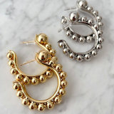 Ball hoops earrings