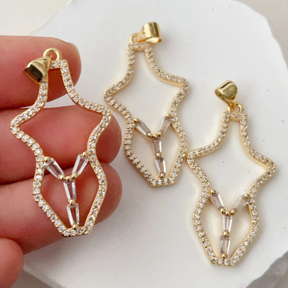 Pave model pendant