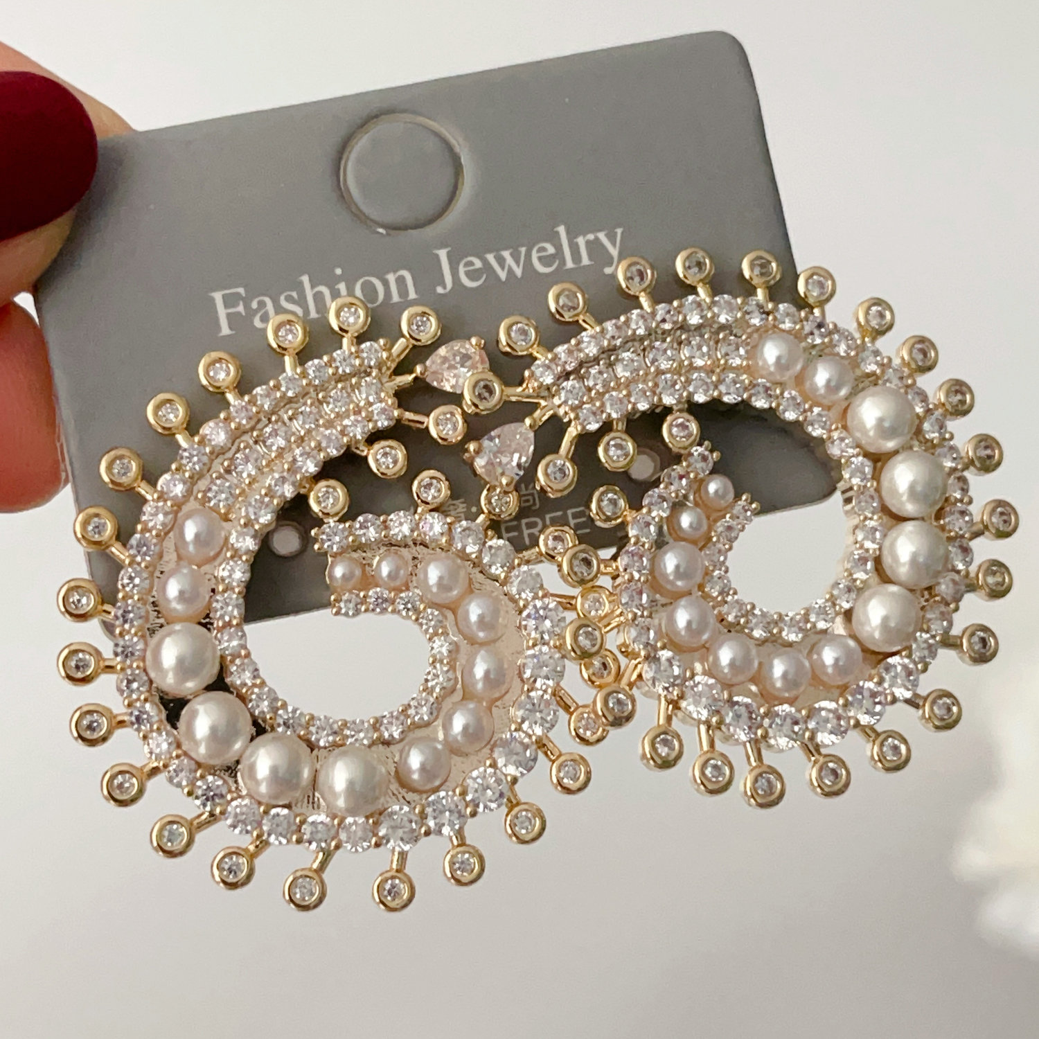 Pave S shape earrings