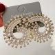 Pave S shape earrings