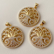 Round tree charm