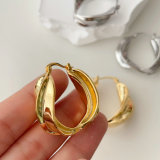 Metal hoops earrings