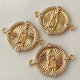 Pave virgin mary connctor for bracelet