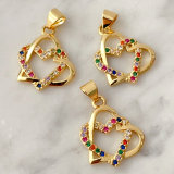 Pave heart charm