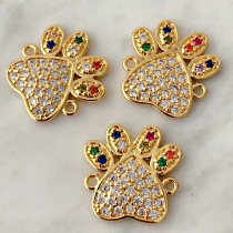 Pave Bear Paw Charm