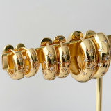 Metal Star Hoops Earrings
