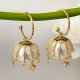 Glass pearl star earrings