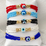 Glass evil eye crystal bracelet