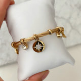 Stainless steel bracelet with star charm