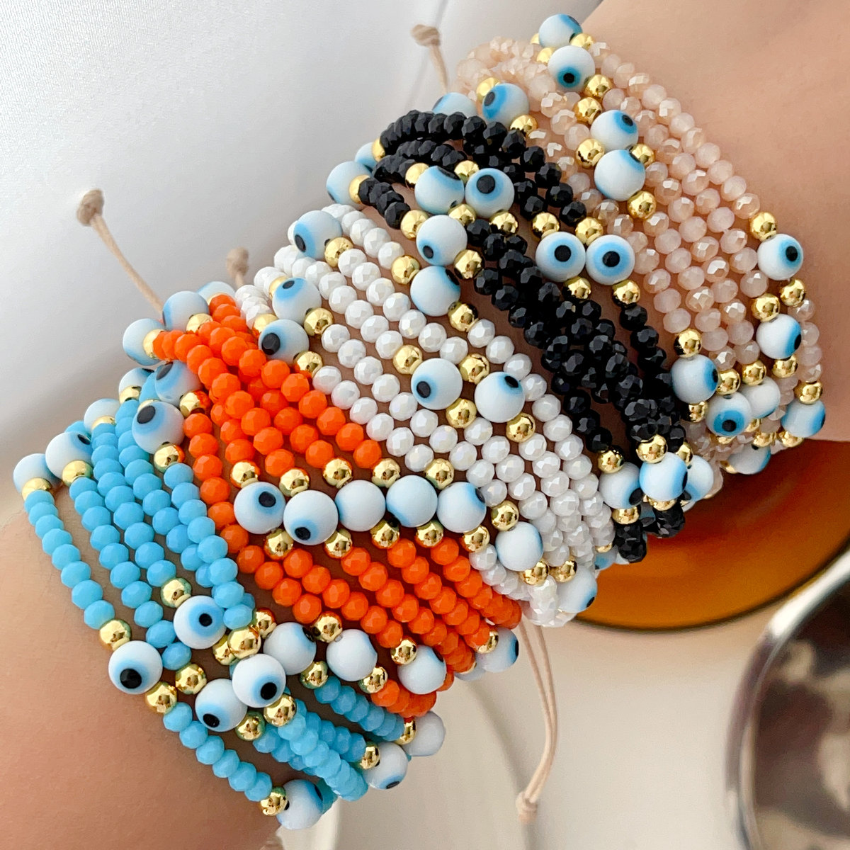 Chinese crystal eye bracelet