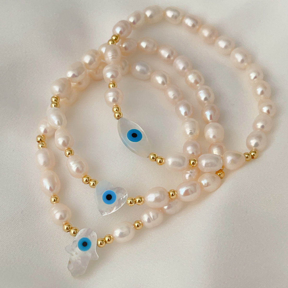 Mop evil eye bracelet
