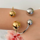 Stainless steel ball bangle