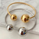 Stainless steel ball bangle