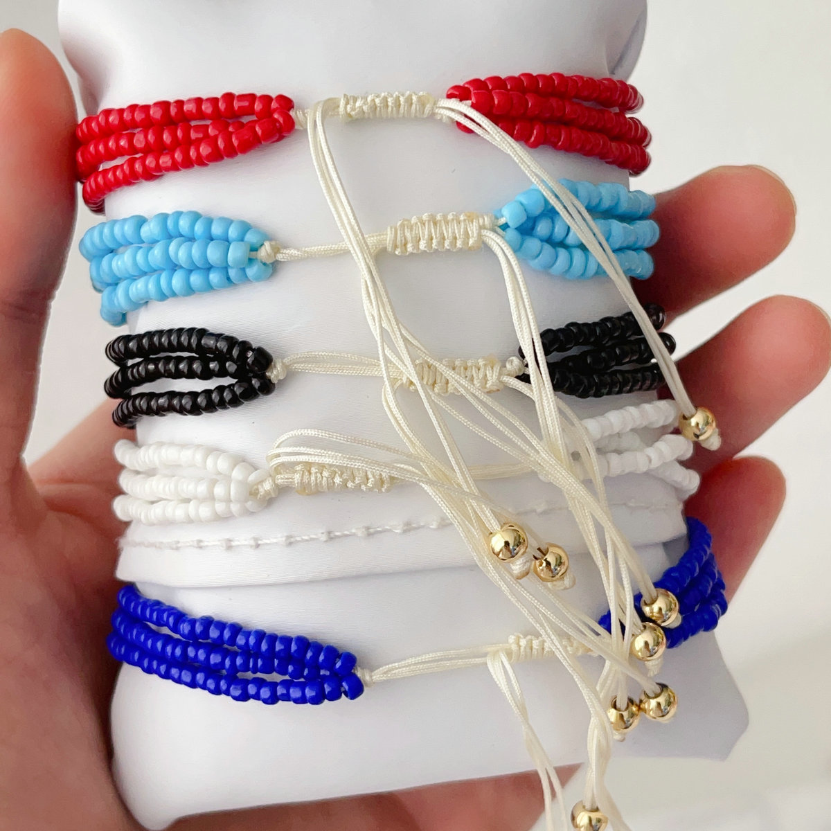 Glass evil eye crystal bracelet
