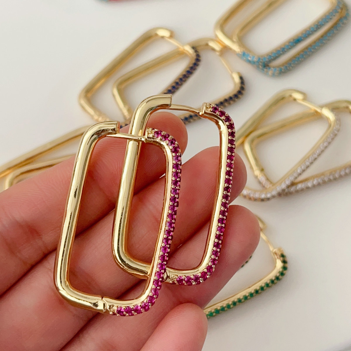 Big u hoops earrings