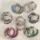 Silver plated simple cz hoops earrings