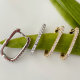 Pave square cz hoops earrings