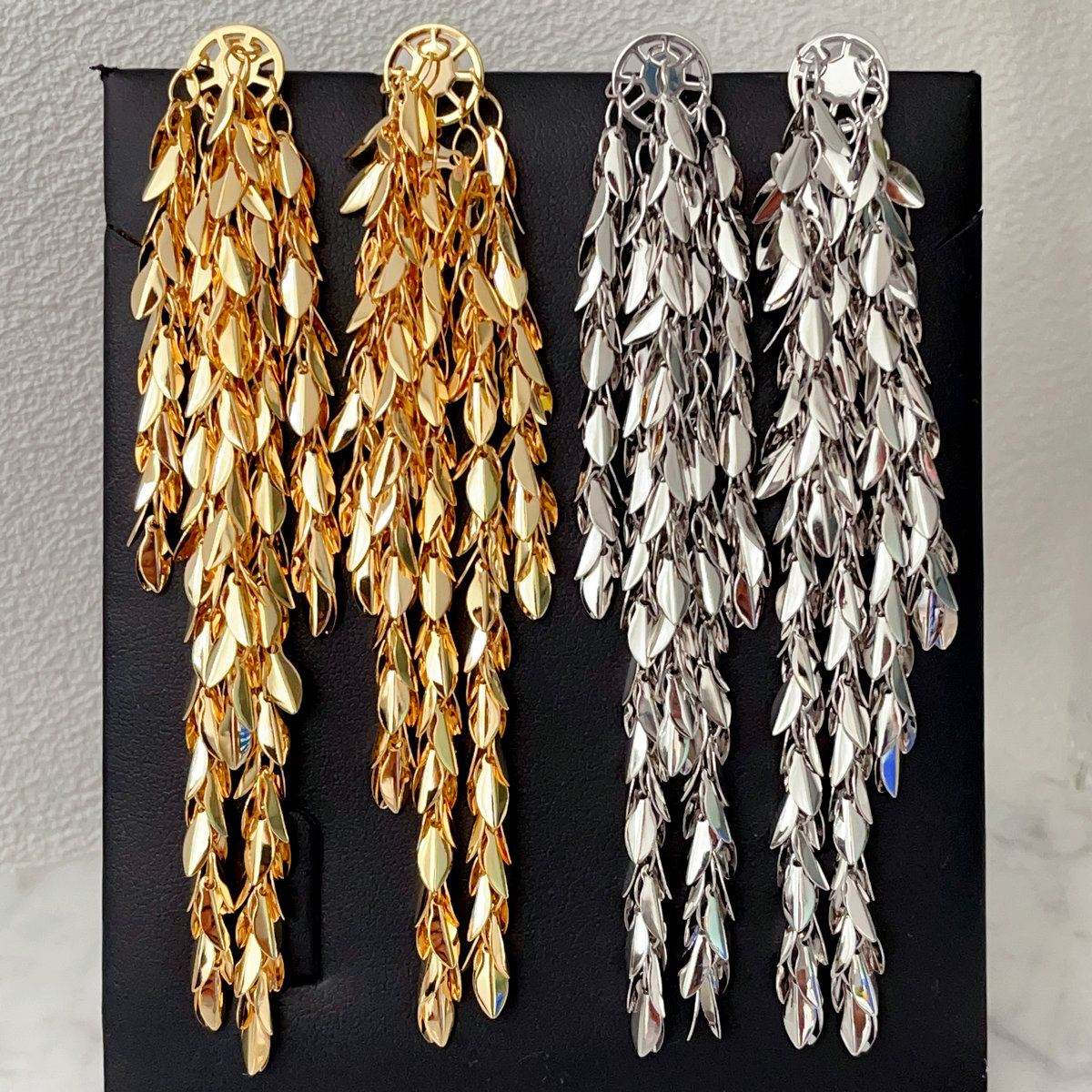 Leaf tassel earrrings