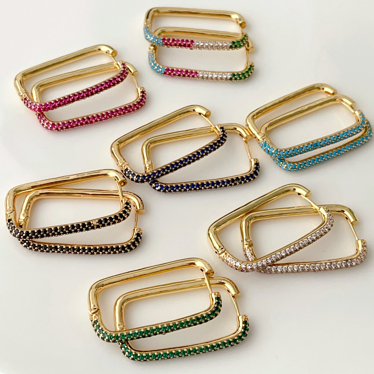 Big u hoops earrings