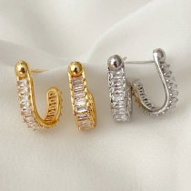 Pave s earrings