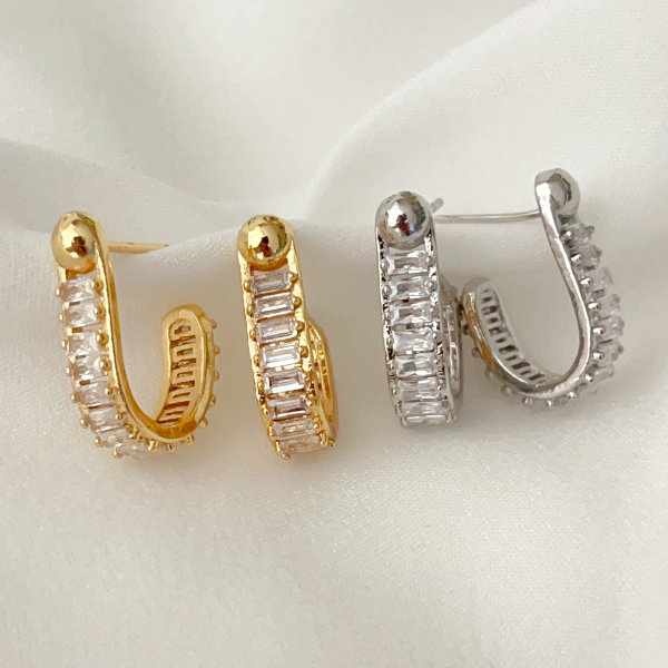 Pave s earrings