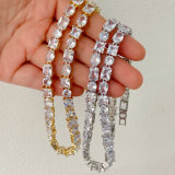 Pave cz clear fine necklace for party