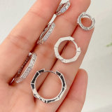 three size togther pave round cz hoop