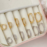 three size togther pave round cz hoop