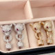 Pave leopard head earrings
