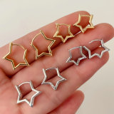 Metal star earrings