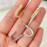 Pave s earrings