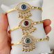 Stainless steel evil eye bangle