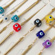 plastic eye bead stainless steel bracelet